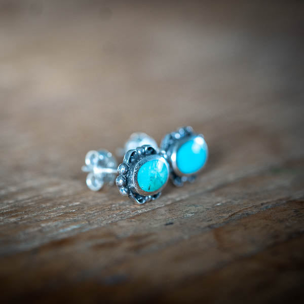 Oval Turquoise Studs