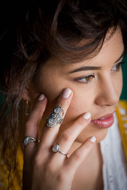 Indie Moonstone Ring