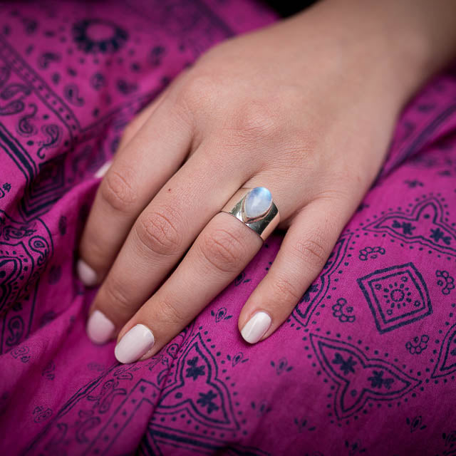 Sterling Moonstone Ring