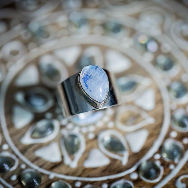 Sterling Moonstone Ring