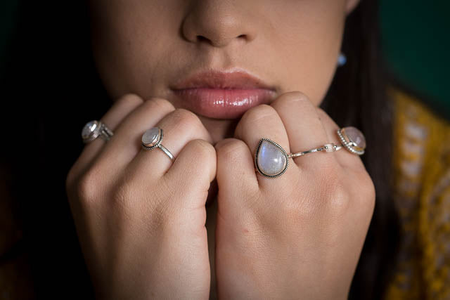 Large Teardrop Moonstone Ring