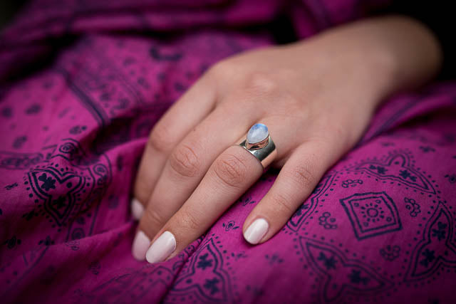 Sterling Moonstone Ring