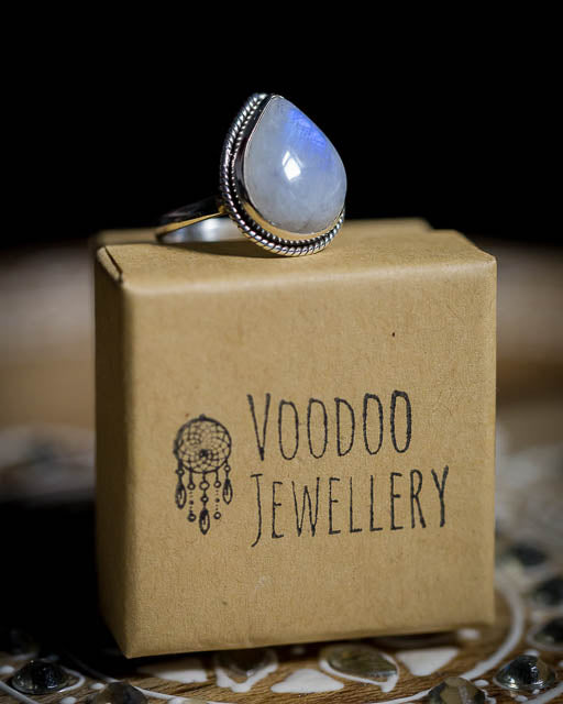 Large Teardrop Moonstone Ring