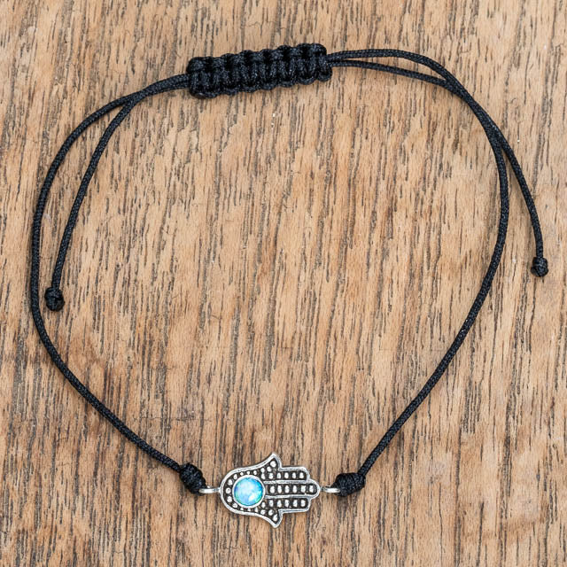 Hamsa Blue Opal Bracelet